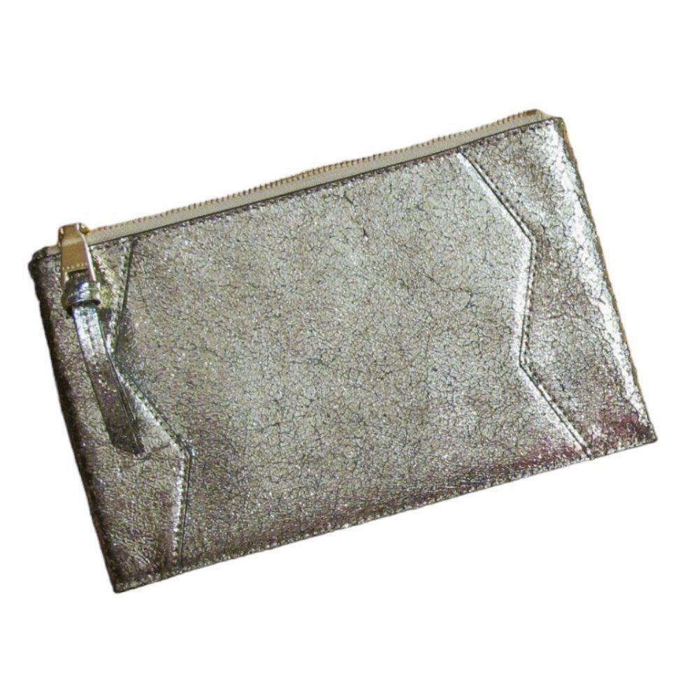 Sandro Paris Metallic Gold Clutch - Size 9.5” x 6”